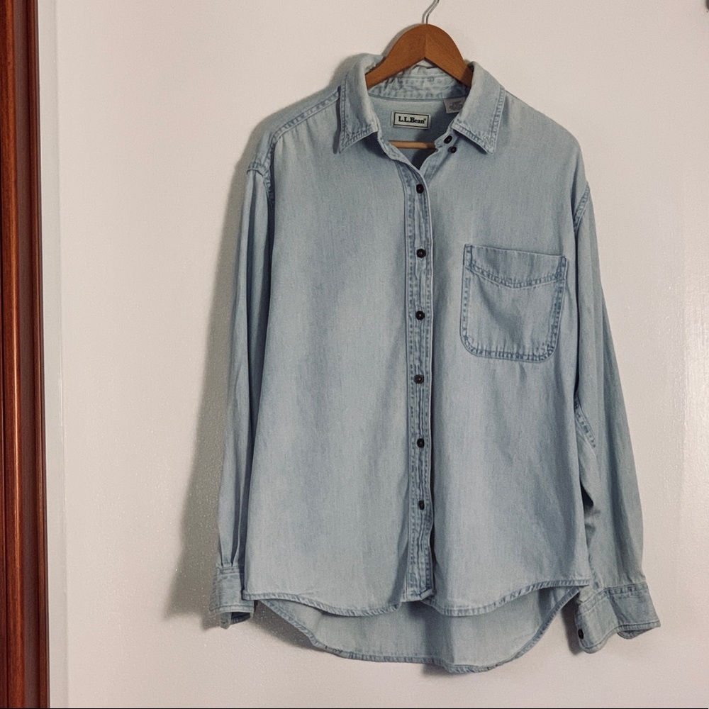 L.L. Bean Denim Collared Shirt